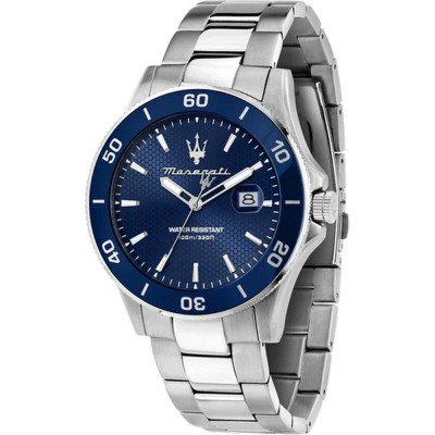 Maserati Competizione Stainless Steel Blue Dial Quartz Diver Men's Watch R8853100036