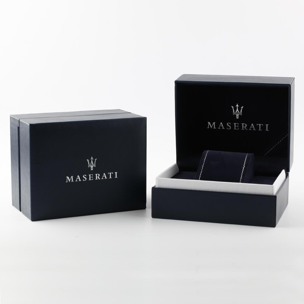Maserati Competizione R8873600003 watch with black branded presentation box and inner case