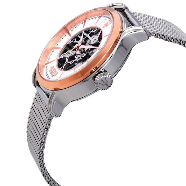 Maserati Epoca Automatic White Open Heart Dial Men's Watch R8823118001 - Watches of New Zealand #2