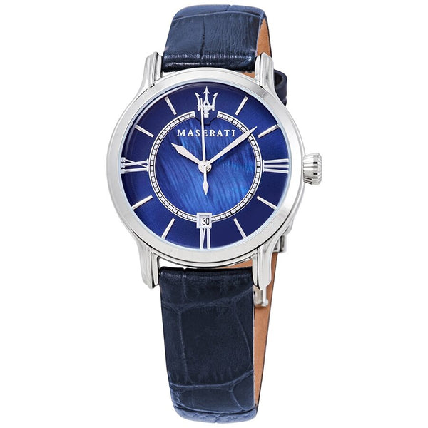 Maserati Epoca Blue Dial Blue Leather Ladies Watch R8851118502 - Watches of New Zealand
