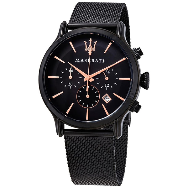 Maserati Epoca Chronograph Black Dial Men's Watch R8873618006 - Watches of New Zealand