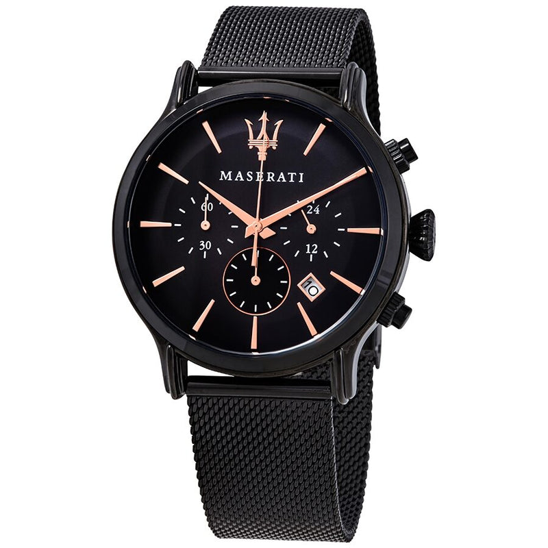 Maserati Epoca Chronograph Black Dial Men's Watch R8873618006 - Watches of New Zealand