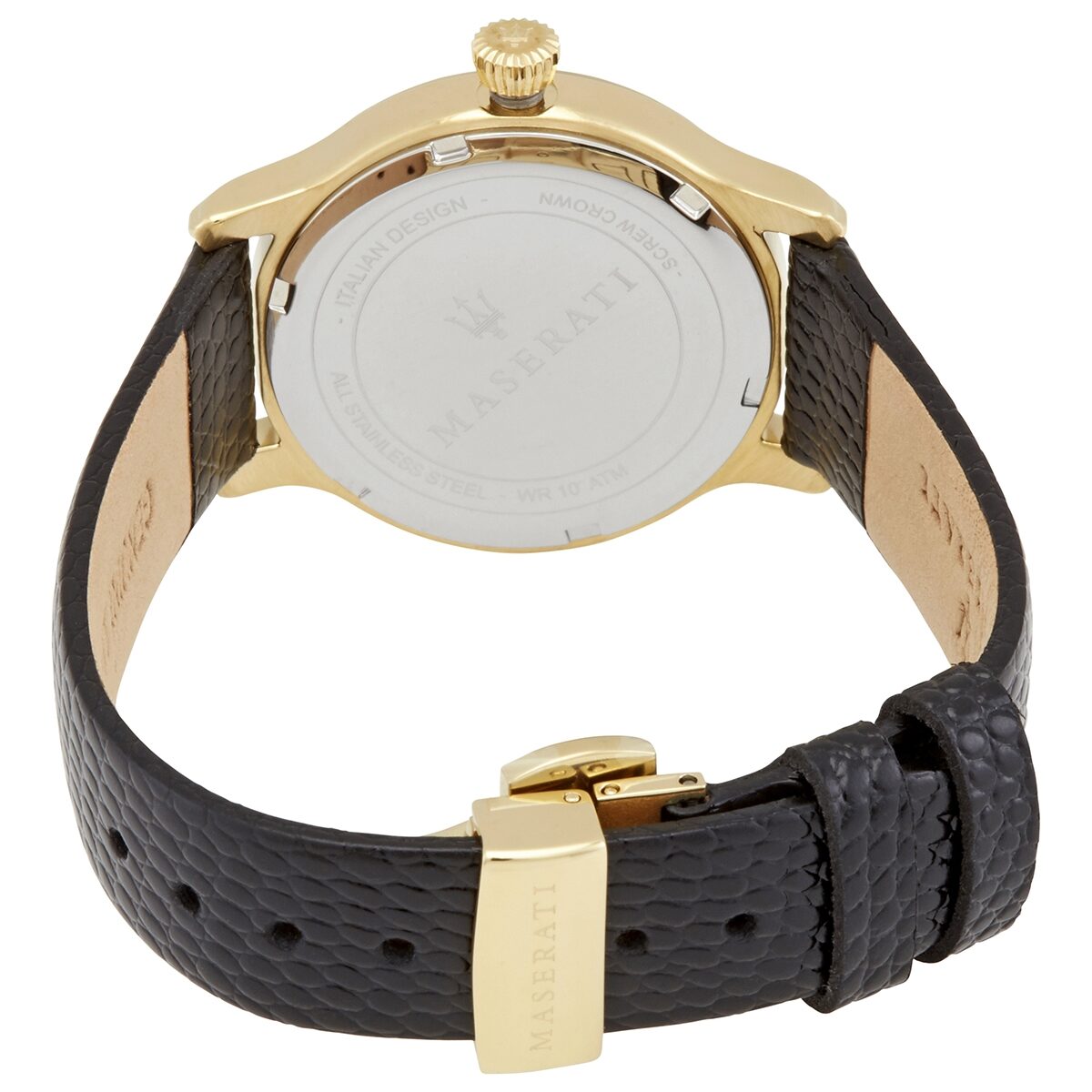 Maserati Epoca Black Leather Strap Ladies Watch R8851118501