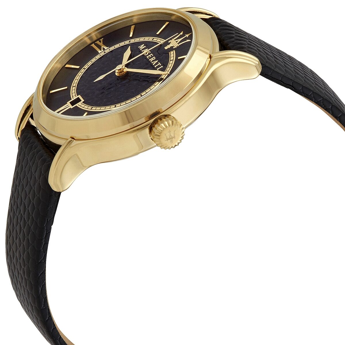 Maserati Epoca Black Leather Strap Ladies Watch R8851118501
