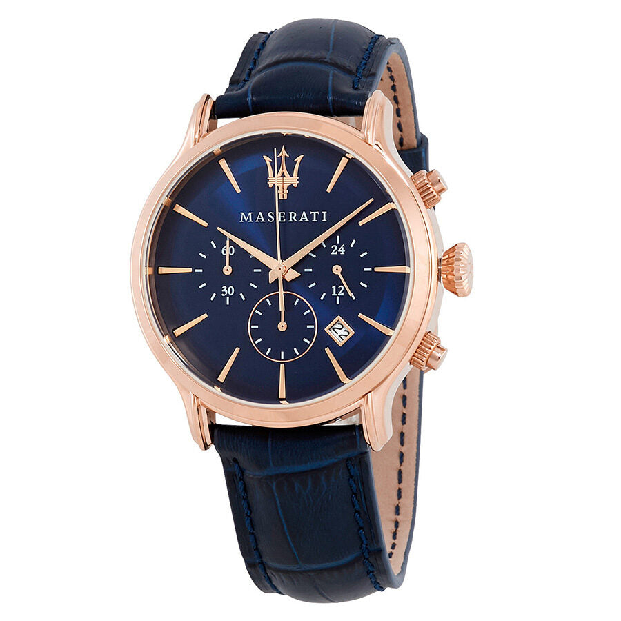 Maserati Epoca Blue Dial Blue Leather Men's Watch R8871618007