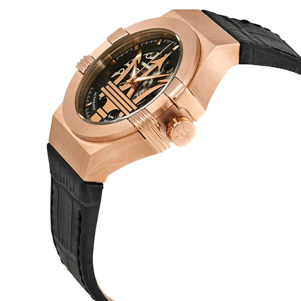 Maserati Potenza Automatic Black/Skeleton Dial Men's Watch R8821108002 - Watches of New Zealand #2