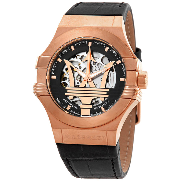 Maserati Potenza Automatic Black Skeleton Dial Men's Watch #R8821108039 - Watches of New Zealand