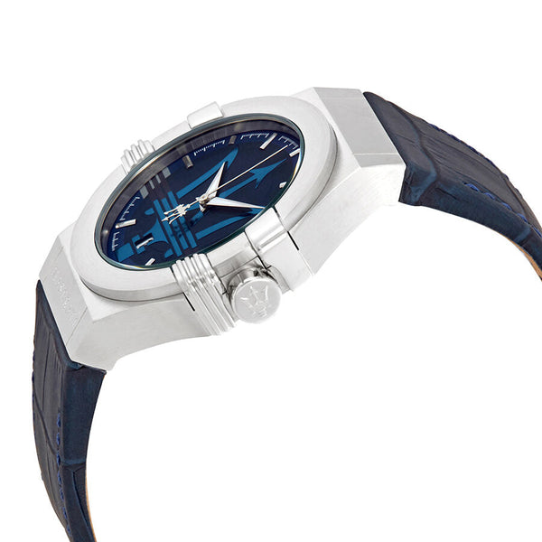 Maserati Potenza Blue Dial Blue Leather Men's Watch R8851108015 - Watches of New Zealand #2