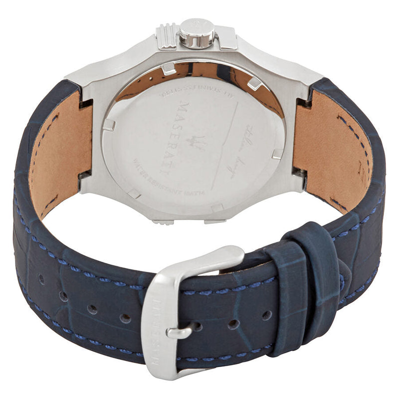 Maserati Potenza Blue Dial Blue Leather Men's Watch R8851108015 - Watches of New Zealand #3