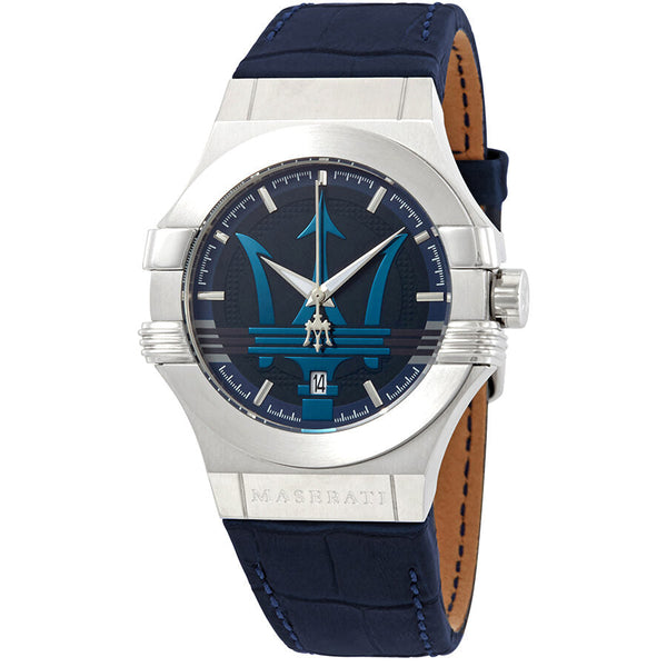 Maserati Potenza Blue Dial Blue Leather Men's Watch R8851108015 - Watches of New Zealand