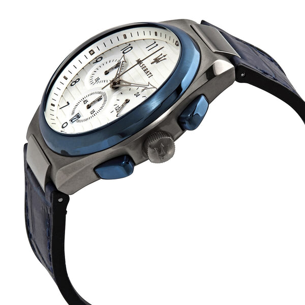 Maserati Triconic Chronograph Quartz White Dial Men's Watch #R8871639001 - Watches of New Zealand #2