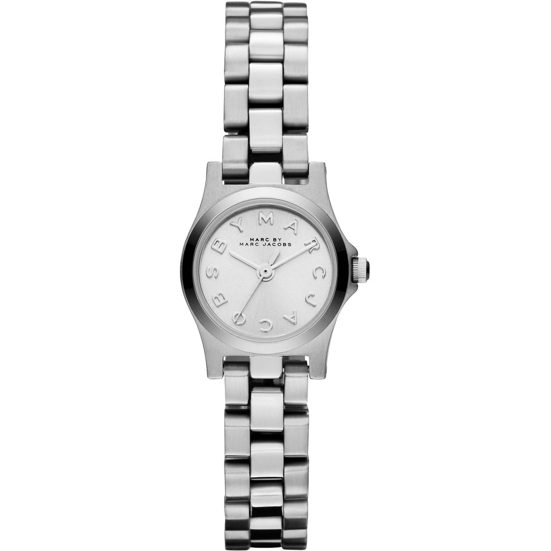 Marc Jacobs Henry Dinky silver women's watch with silver dial and stainless steel bracelet
