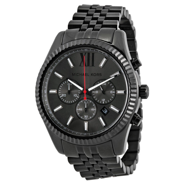 Michael Kors All Black Large Lexington Chronograph Bracelet Watch #MK8320 - Watches of New Zealand