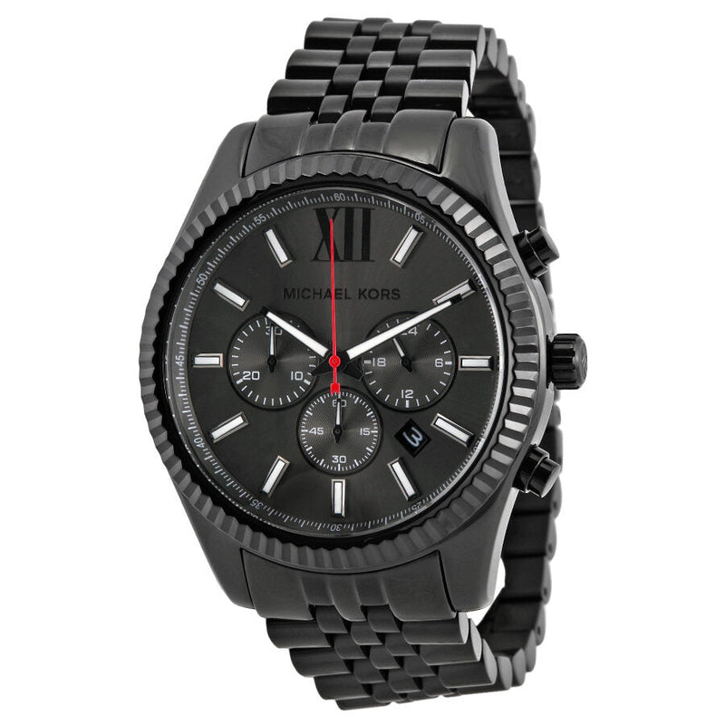 Michael Kors All Black Large Lexington Chronograph Bracelet Watch #MK8320 - Watches of New Zealand