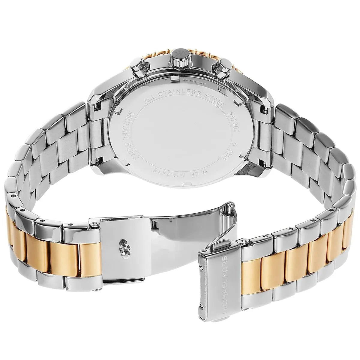 Michael Kors Berkley MK7415 two-tone steel strap with fold-over clasp