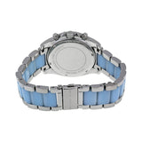 Michael Kors Blair Chronograph Silver Dial Stainless Steel with Chambray Acetate Ladies Watch MK6137 - Watches of New Zealand #3