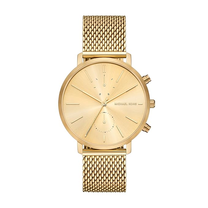 Michael Kors Blake MK9210 gold women's watch with mesh strap and chronograph dial