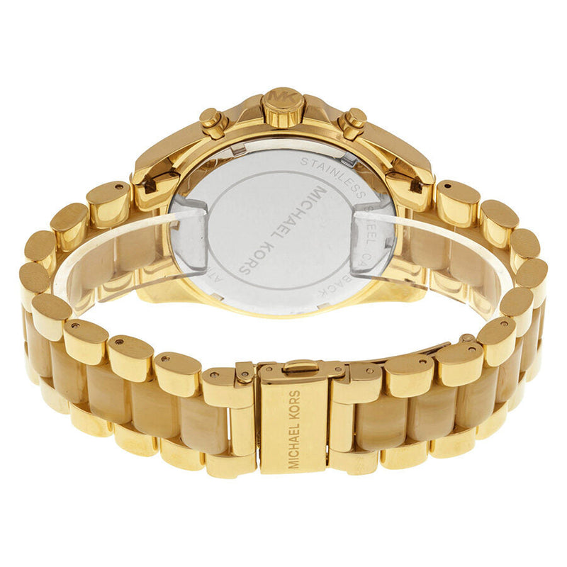 Michael Kors Bradshaw Champane Dial Chronograph Gold-Tone Stainless Steel Ladies Watch #MK5722 - Watches of New Zealand #3