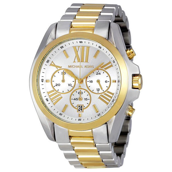 Michael Kors Bradshaw Chronograph Silver and Gold-tone Watch #MK5627 - Watches of New Zealand