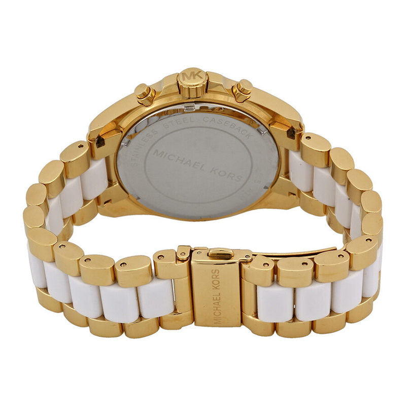 Michael Kors Bradshaw Chronograph White Dial Two-tone Ladies Watch MK5743 - Watches of New Zealand #3