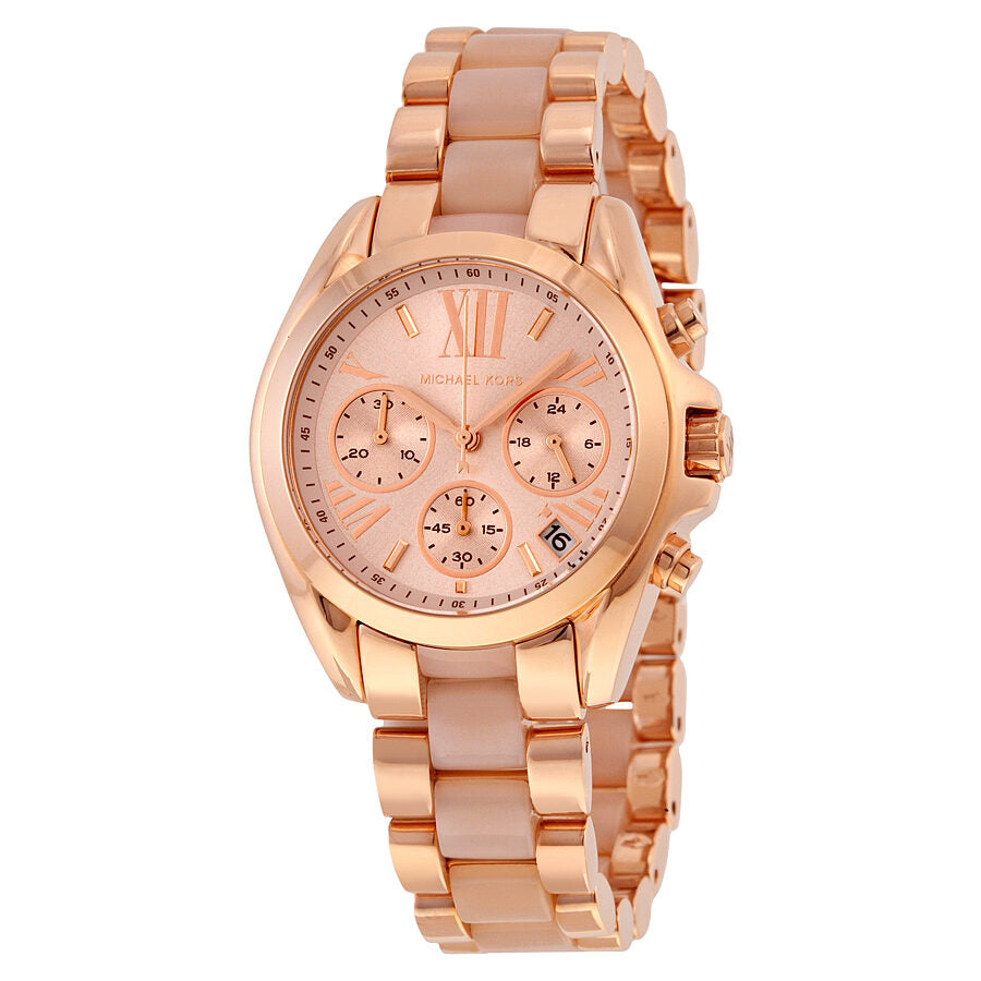 Michael Kors Bradshaw Mini Chronograph Rose Dial Ladies Watch MK6066