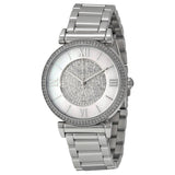 Michael Kors Caitlin Silver Crystal Pave Dial Ladies Watch MK3355 - Watches of New Zealand