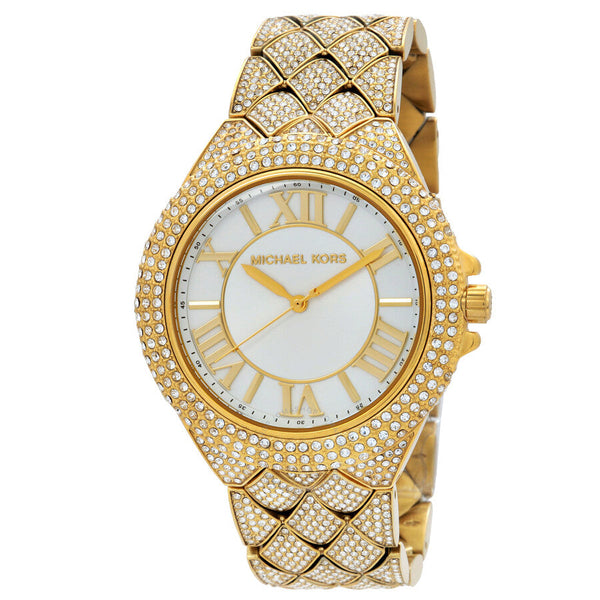 Michael Kors Camille Quartz Crystal White Dial Ladies Watch MK4800 - Watches of New Zealand