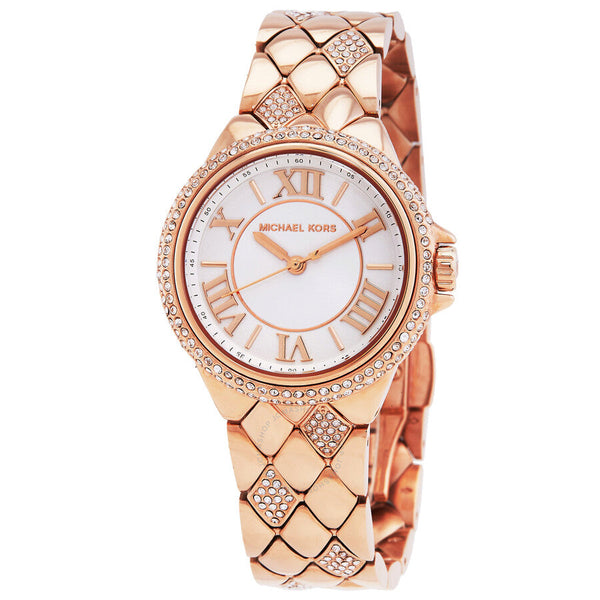 Michael Kors Camille Quartz Crystal White Dial Ladies Watch MK4810 - Watches of New Zealand