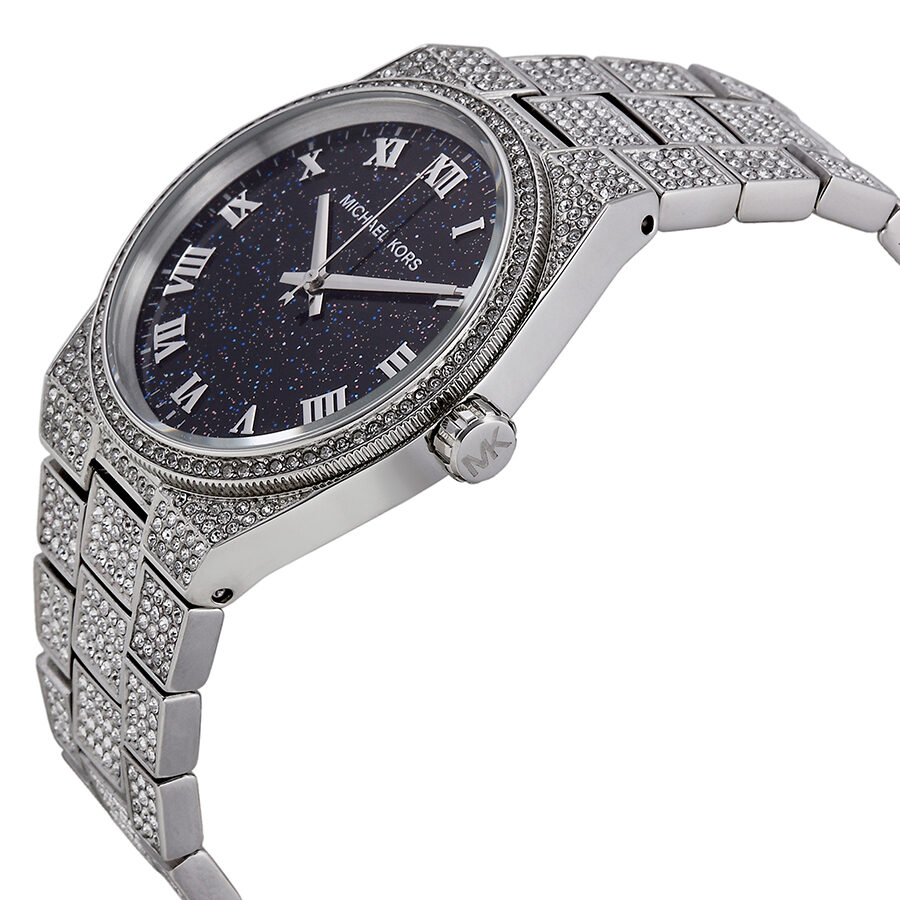Michael Kors Channing Black Crystal Pave Silver Women's Watch - MK6089
