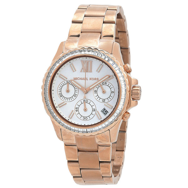 Michael Kors Chronograph Quartz Silver Dial Ladies Watch MK7213 - Watches of New Zealand