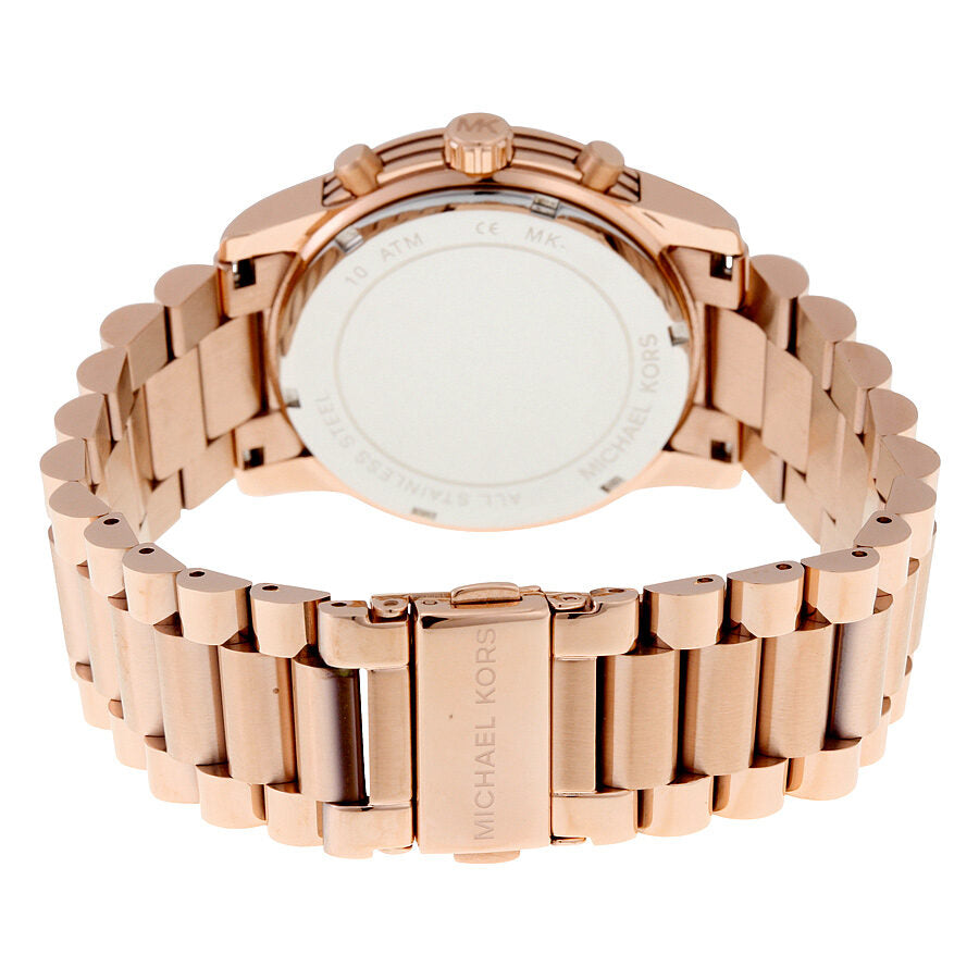 Michael Kors Cooper Chronograph Rose Dial Rose Gold-tone Ladies Watch MK6275
