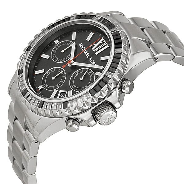 Michael Kors Everest Chronograph Black Dial Stainless Steel Ladies Watch MK5753 - Watches of New Zealand #2