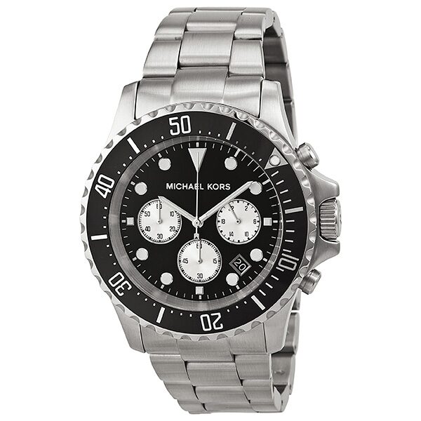 Michael Kors Everest Chronograph Black Dial Stainless Steel Men's Watch MK8256 - Watches of New Zealand