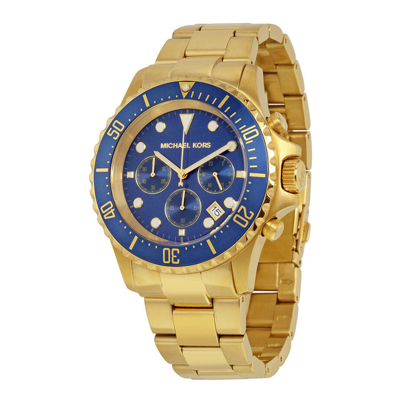 Michael Kors Everest Chronograph Navy Dial Gold-tone Men's Watch MK8267 - Watches of New Zealand