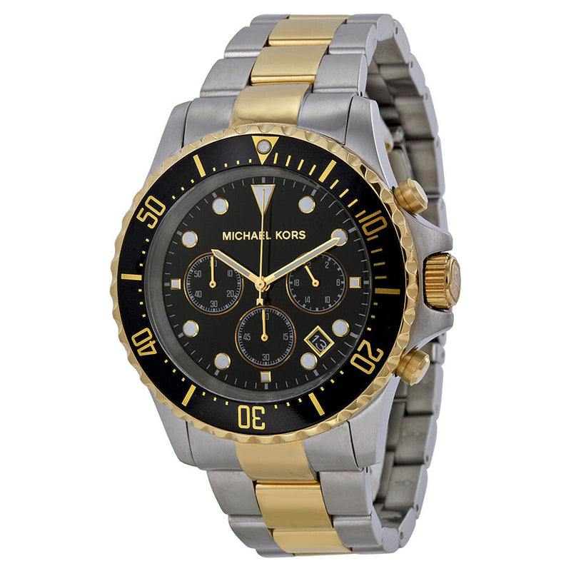 Michael Kors Everest Oversized Chronograph Black Dial Two-tone Men's Watch MK8311 - Watches of New Zealand