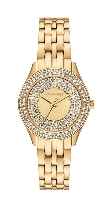 Michael Kors Ladies Harlowe Gold Plated Watch - MK4974
