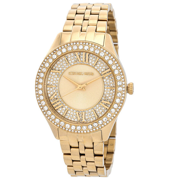 Michael Kors Harlowe Pave Quartz Crystal Ladies Watch MK4709 - Watches of New Zealand