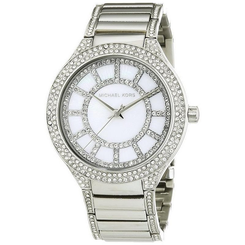 Michael Kors Kerry MK3311 women's watch with mother-of-pearl dial and crystal-set silver-tone case