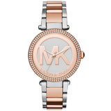 Michael Kors Parker Rose Gold and Silver Ladies Watch  MK6314 - Watches of New Zealand