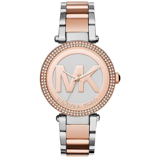 Michael Kors Parker Rose Gold and Silver Ladies Watch  MK6314 - Watches of New Zealand