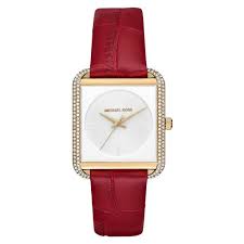 Michael Kors Lake Glitz Red Leather Ladies Watch - MK2623
