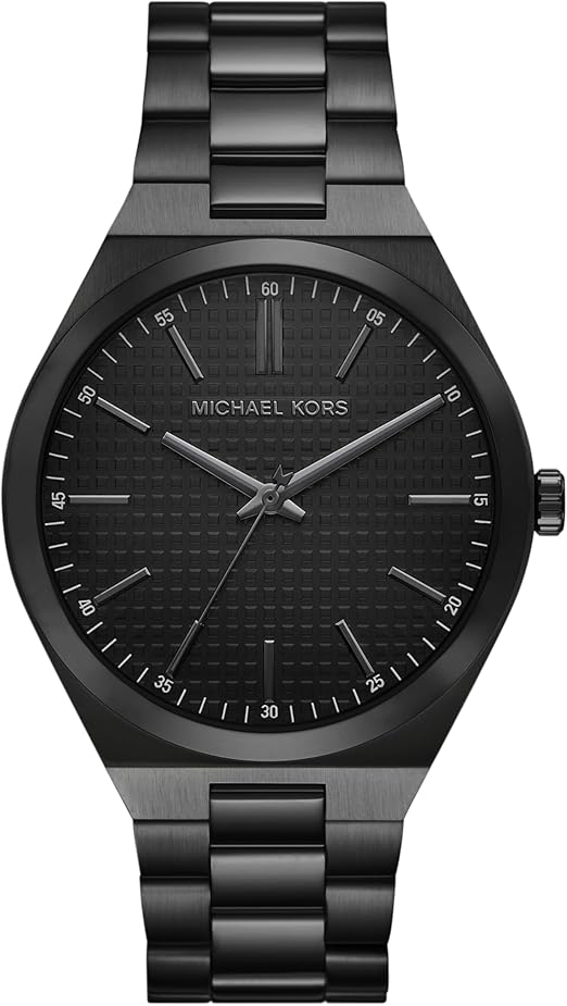Michael Kors Lennox Three-Hand Black Stainless Steel Men's Watch  - MK9228