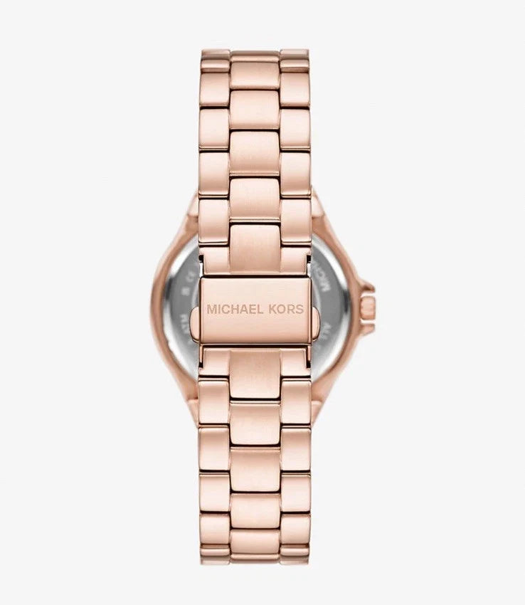 Michael Kors Lennox Quartz Rose Gold Dial Analog Stainless Steel Women's Watch - MKO1221