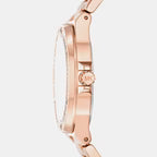 Michael Kors Lennox Quartz Rose Gold Dial Analog Stainless Steel Women's Watch - MKO1221