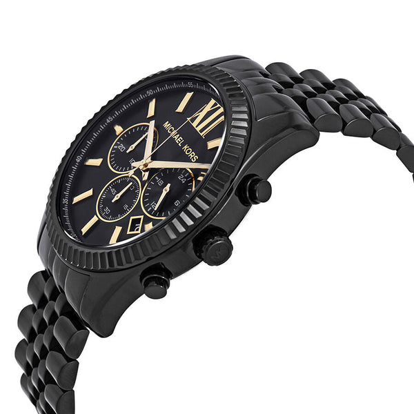 Michael Kors Lexington Chronograph Black Dial Men's Watch #MK8603 - Watches of New Zealand #2