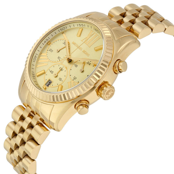 Michael Kors Lexington Chronograph Champagne Dial Ladies Watch #MK5556 - Watches of New Zealand #2