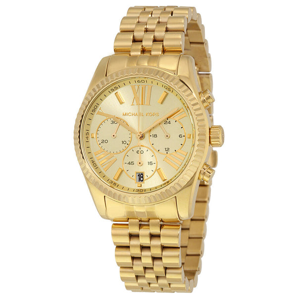 Michael Kors Lexington Chronograph Champagne Dial Ladies Watch #MK5556 - Watches of New Zealand