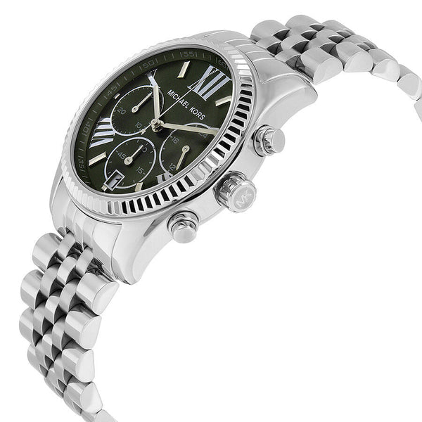 Michael Kors Lexington Chronograph Green Dial Stainless Steel Ladies Watch MK6222 - Watches of New Zealand #2