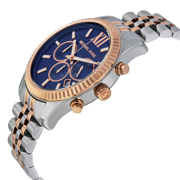 MIchael Kors Lexington Chronograph Navy Dial Unisex Watch #MK8412 - Watches of New Zealand #2