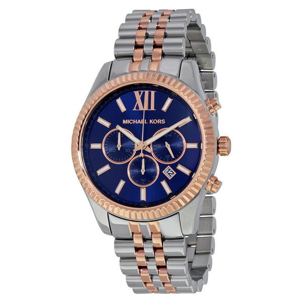 MIchael Kors Lexington Chronograph Navy Dial Unisex Watch #MK8412 - Watches of New Zealand